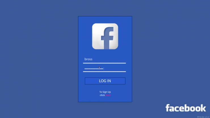 facebook login panel