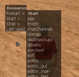 Resource menu using YAML