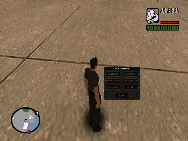 The player menu